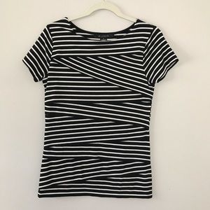 89th & Madison Asymmetrical Striped Top size M